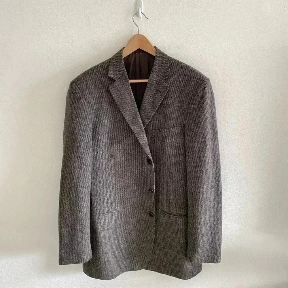Ermenegildo Zegna Wool Angora Blend Sz 56L‎ Brown